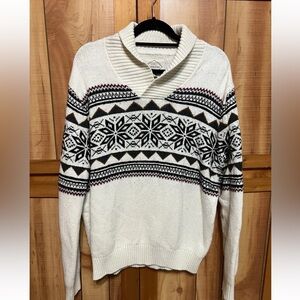 St John’s men’s pullover sweater Nordic snow ski fair isle